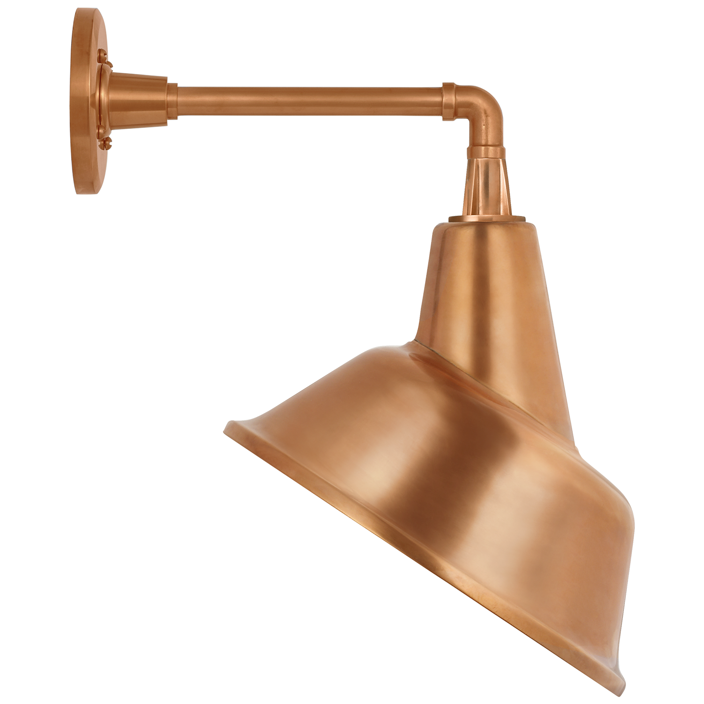 Academy 11" Mack Barn Light | Soft Copper | 12.5 | 12.5" Soft Copper Tilted Bowers Shade