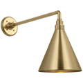 Academy 17.5" Mack Barn Light | Hand-Rubbed Antique Brass | 9 | 9" Hand-Rubbed Antique Brass Conical Savannah Shade
