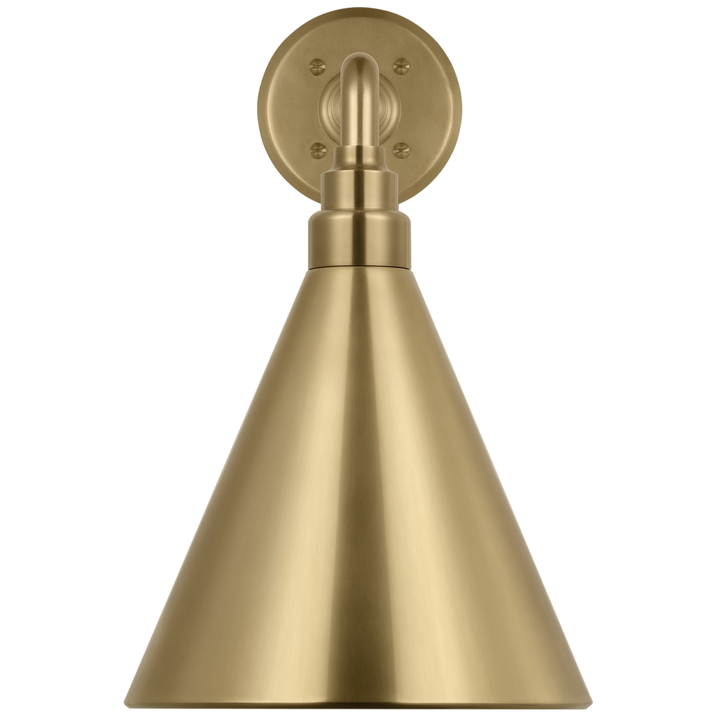 Academy 17.5" Mack Barn Light | Hand-Rubbed Antique Brass | 9 | 9" Hand-Rubbed Antique Brass Conical Savannah Shade