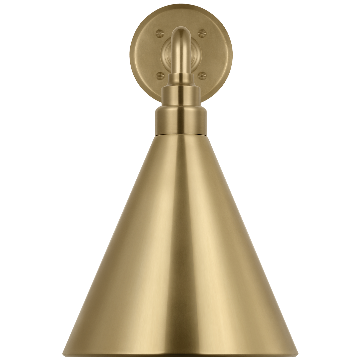 Academy 17.5" Mack Barn Light | Hand-Rubbed Antique Brass | 9 | 9" Hand-Rubbed Antique Brass Conical Savannah Shade