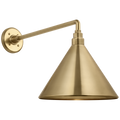 Academy 17.5" Mack Barn Light | Hand-Rubbed Antique Brass | 12.5 | 12.5" Hand-Rubbed Antique Brass Conical Savannah Shade