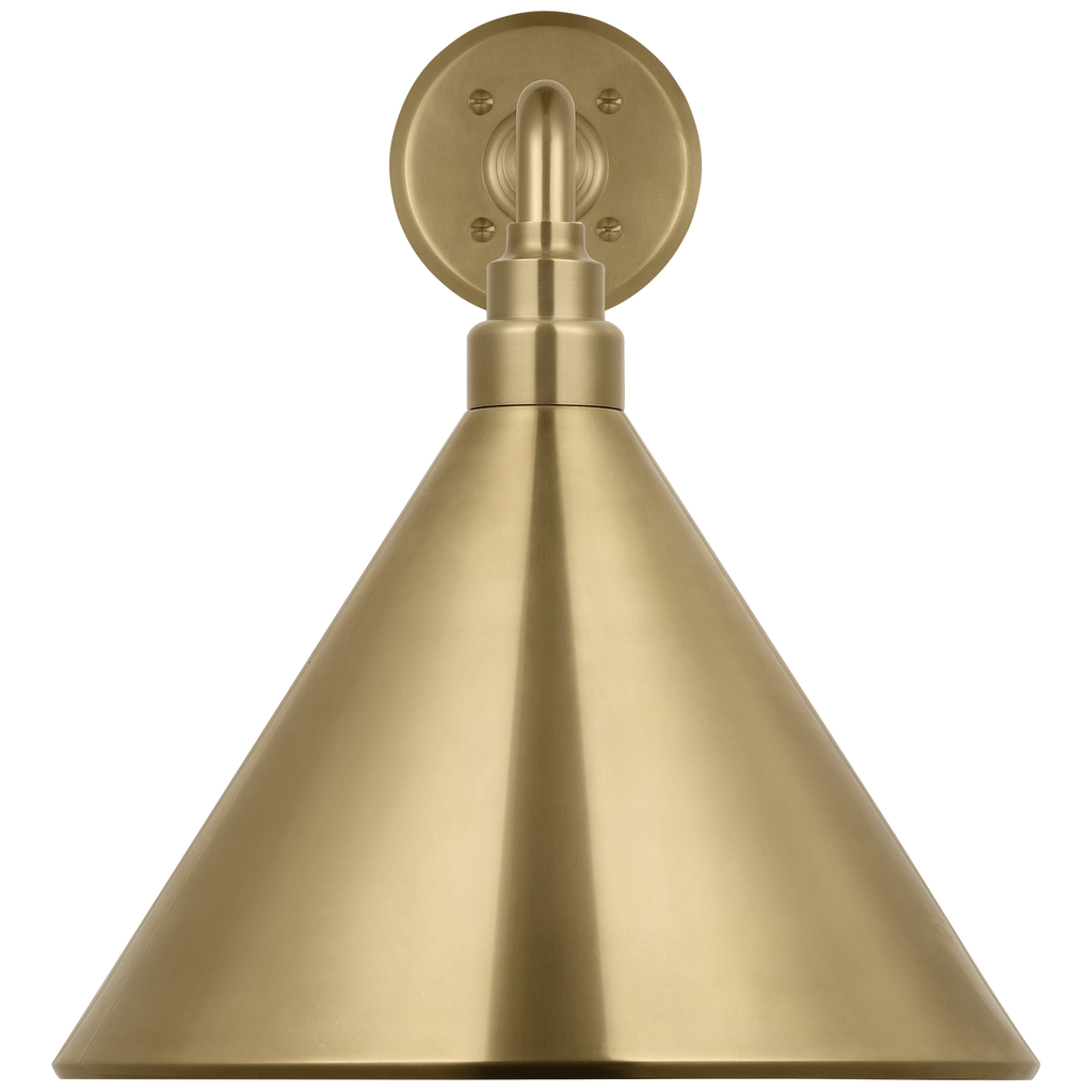 Academy 17.5" Mack Barn Light | Hand-Rubbed Antique Brass | 12.5 | 12.5" Hand-Rubbed Antique Brass Conical Savannah Shade