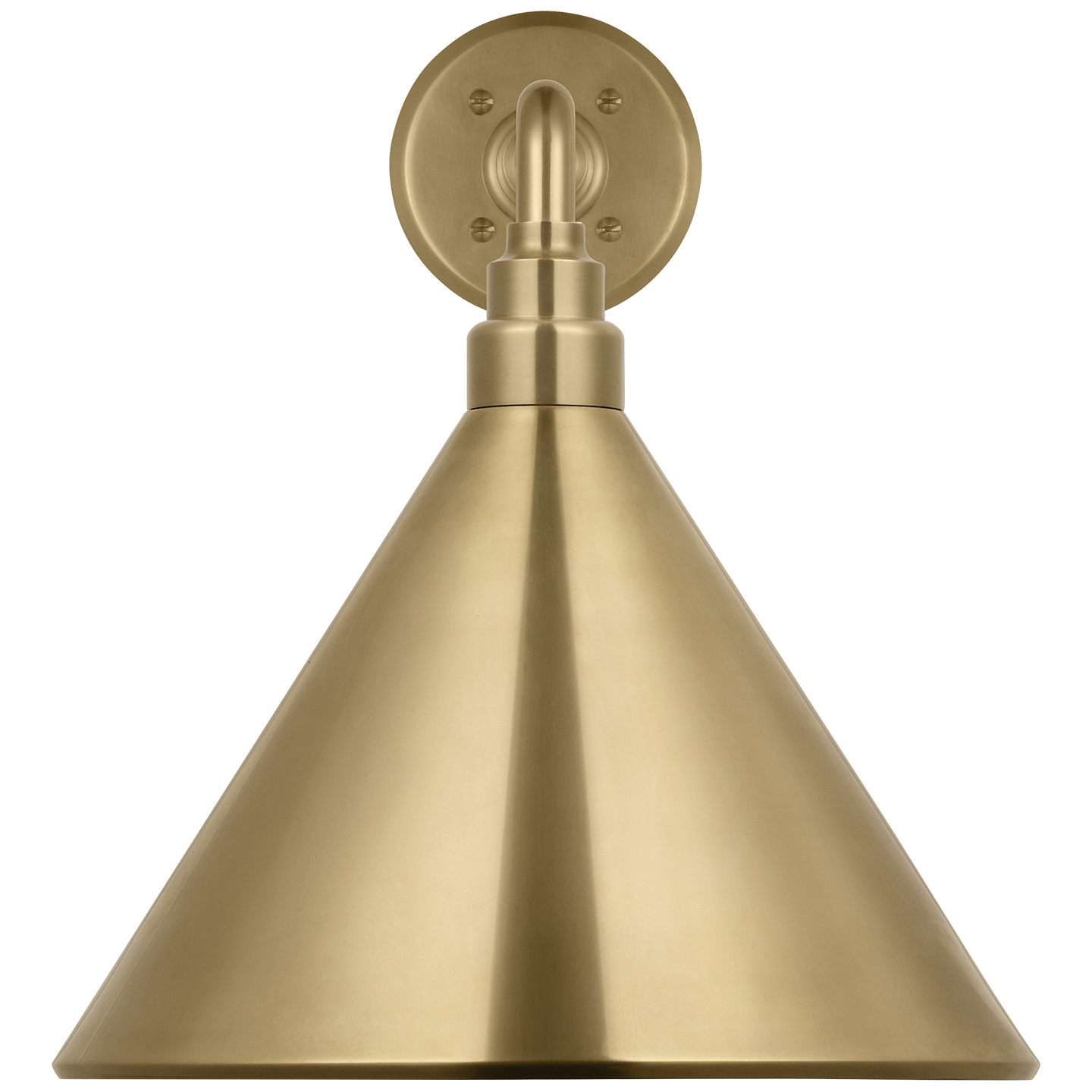 Academy 17.5" Mack Barn Light | Hand-Rubbed Antique Brass | 12.5 | 12.5" Hand-Rubbed Antique Brass Conical Savannah Shade