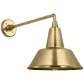 Academy 17.5" Mack Barn Light | Hand-Rubbed Antique Brass | 12.5 | 12.5" Hand-Rubbed Antique Brass Bowers Shade