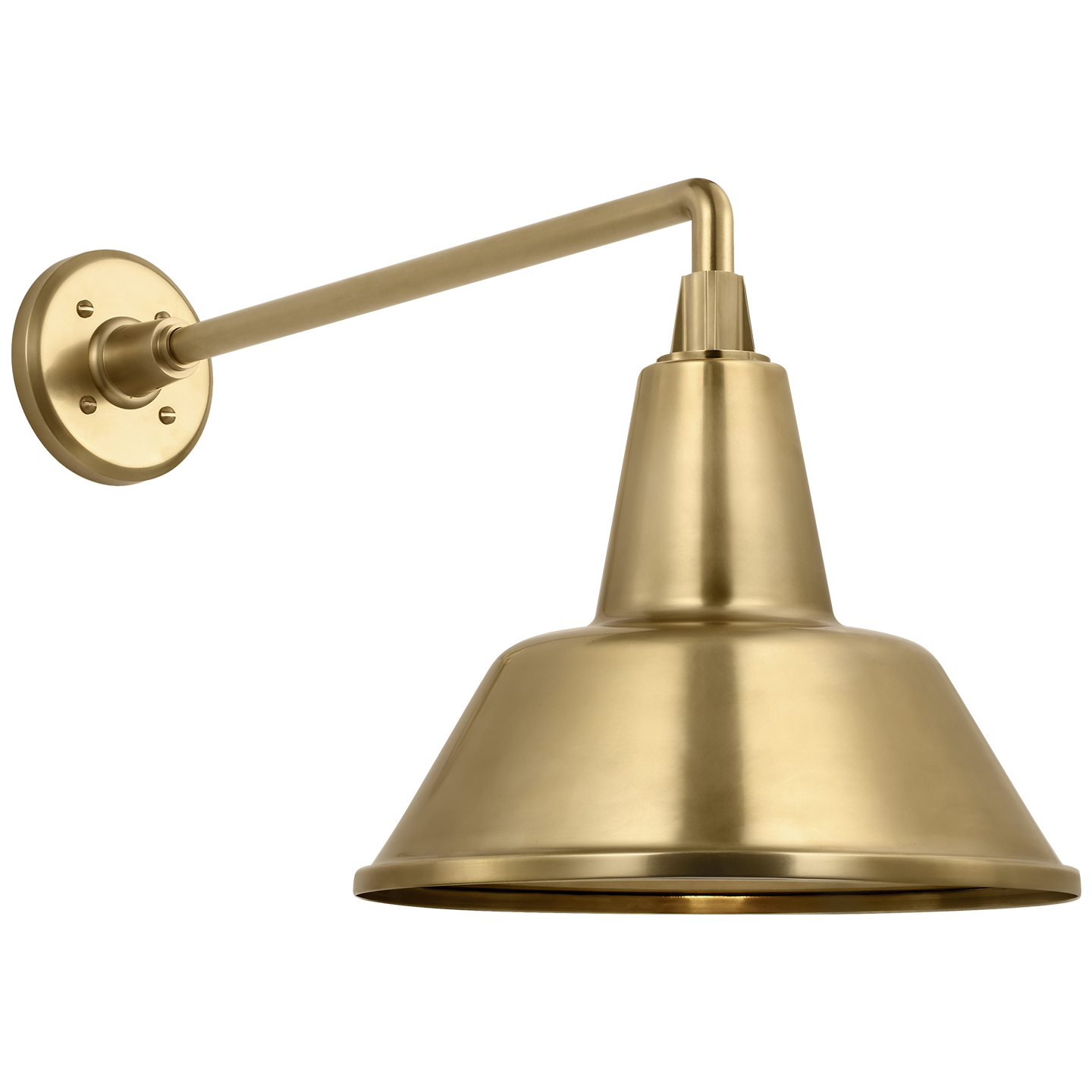 Academy 17.5" Mack Barn Light | Hand-Rubbed Antique Brass | 12.5 | 12.5" Hand-Rubbed Antique Brass Bowers Shade