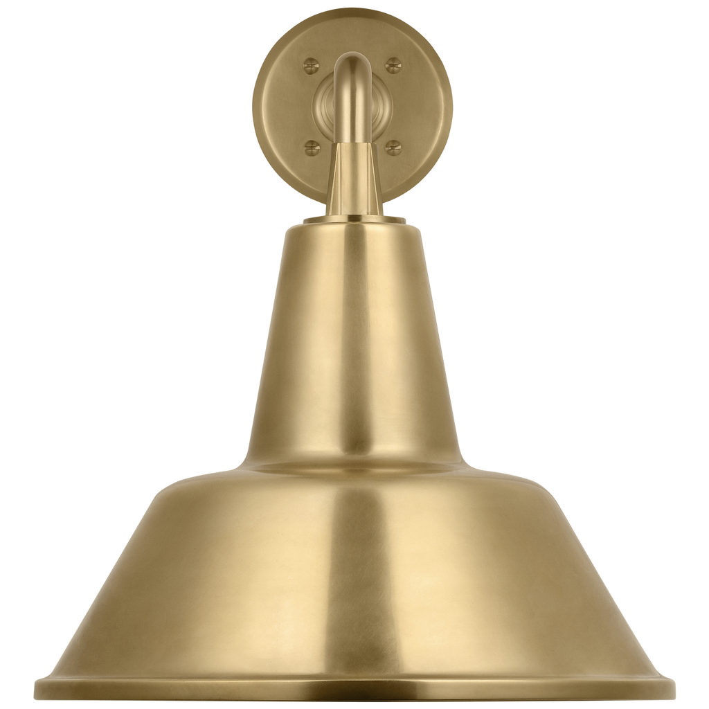 Academy 17.5" Mack Barn Light | Hand-Rubbed Antique Brass | 12.5 | 12.5" Hand-Rubbed Antique Brass Bowers Shade