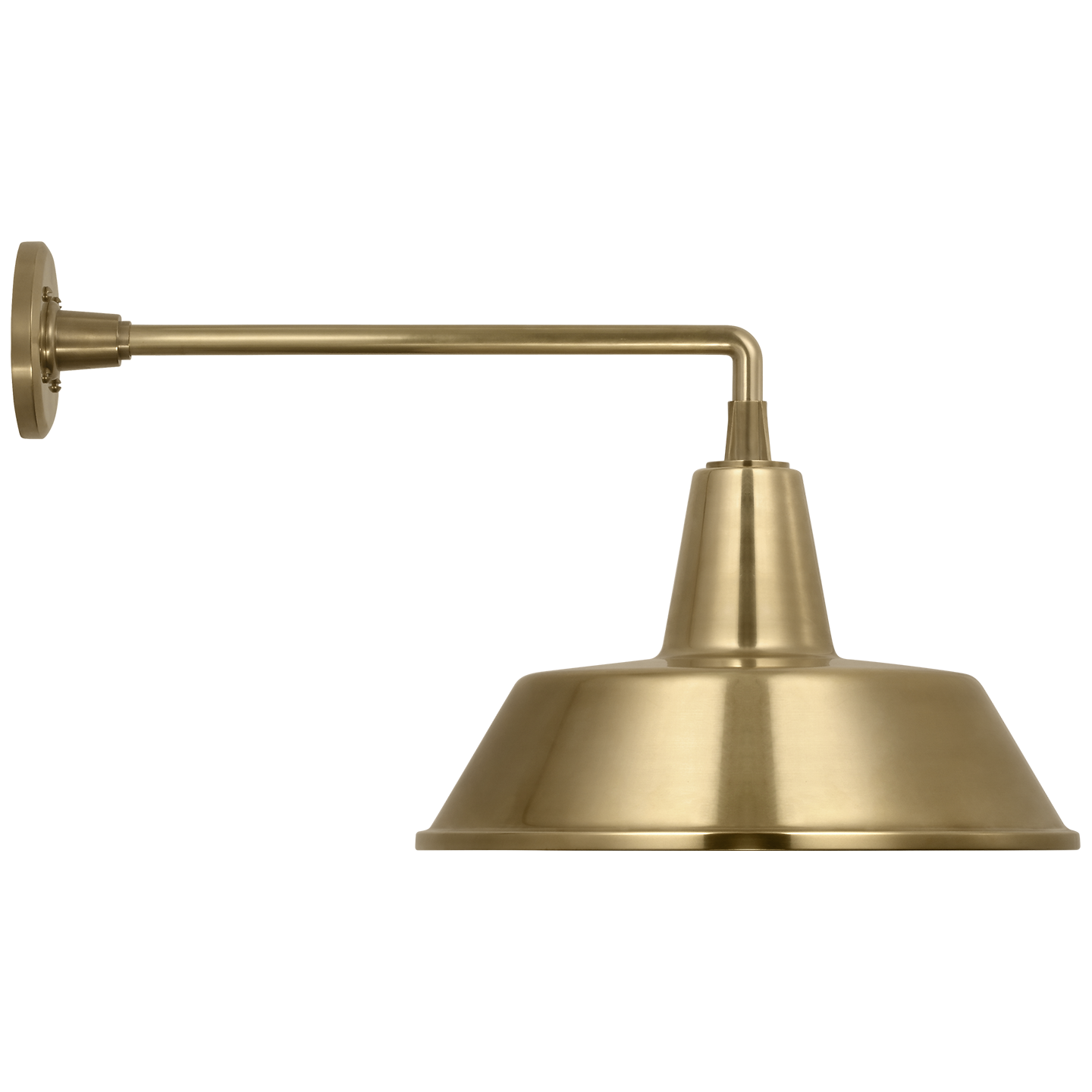 Academy 17.5" Mack Barn Light | Hand-Rubbed Antique Brass | 16 | 16" Hand-Rubbed Antique Brass Bowers Shade