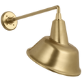 Academy 17.5" Mack Barn Light | Hand-Rubbed Antique Brass | 12.5 | 12.5" Hand-Rubbed Antique Brass Tilted Bowers Shade