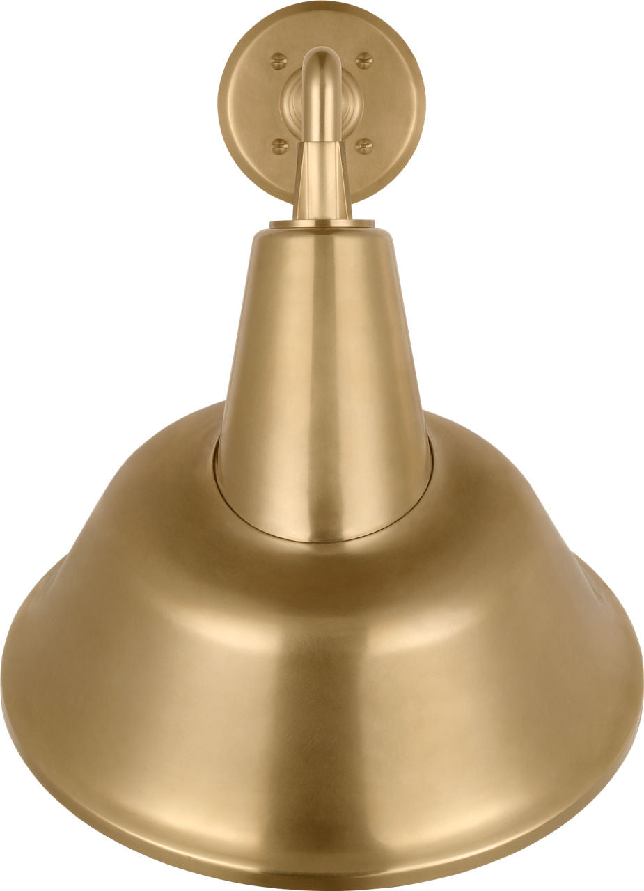 Academy 17.5" Mack Barn Light | Hand-Rubbed Antique Brass | 12.5 | 12.5" Hand-Rubbed Antique Brass Tilted Bowers Shade
