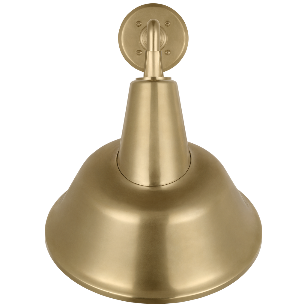 Academy 17.5" Mack Barn Light | Hand-Rubbed Antique Brass | 12.5 | 12.5" Hand-Rubbed Antique Brass Tilted Bowers Shade