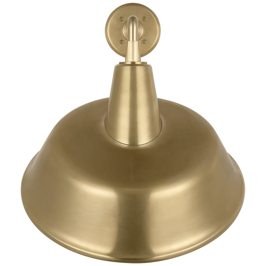 Academy 17.5" Mack Barn Light | Hand-Rubbed Antique Brass | 16 | 16" Hand-Rubbed Antique Brass Tilted Bowers Shade