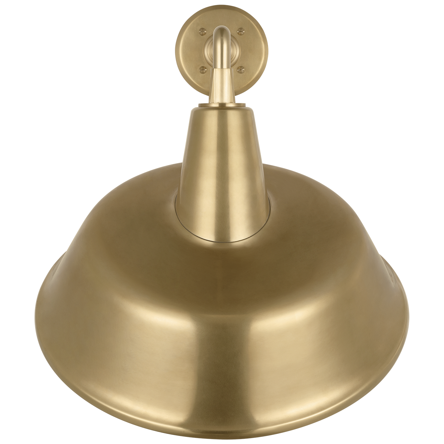 Academy 17.5" Mack Barn Light | Hand-Rubbed Antique Brass | 16 | 16" Hand-Rubbed Antique Brass Tilted Bowers Shade