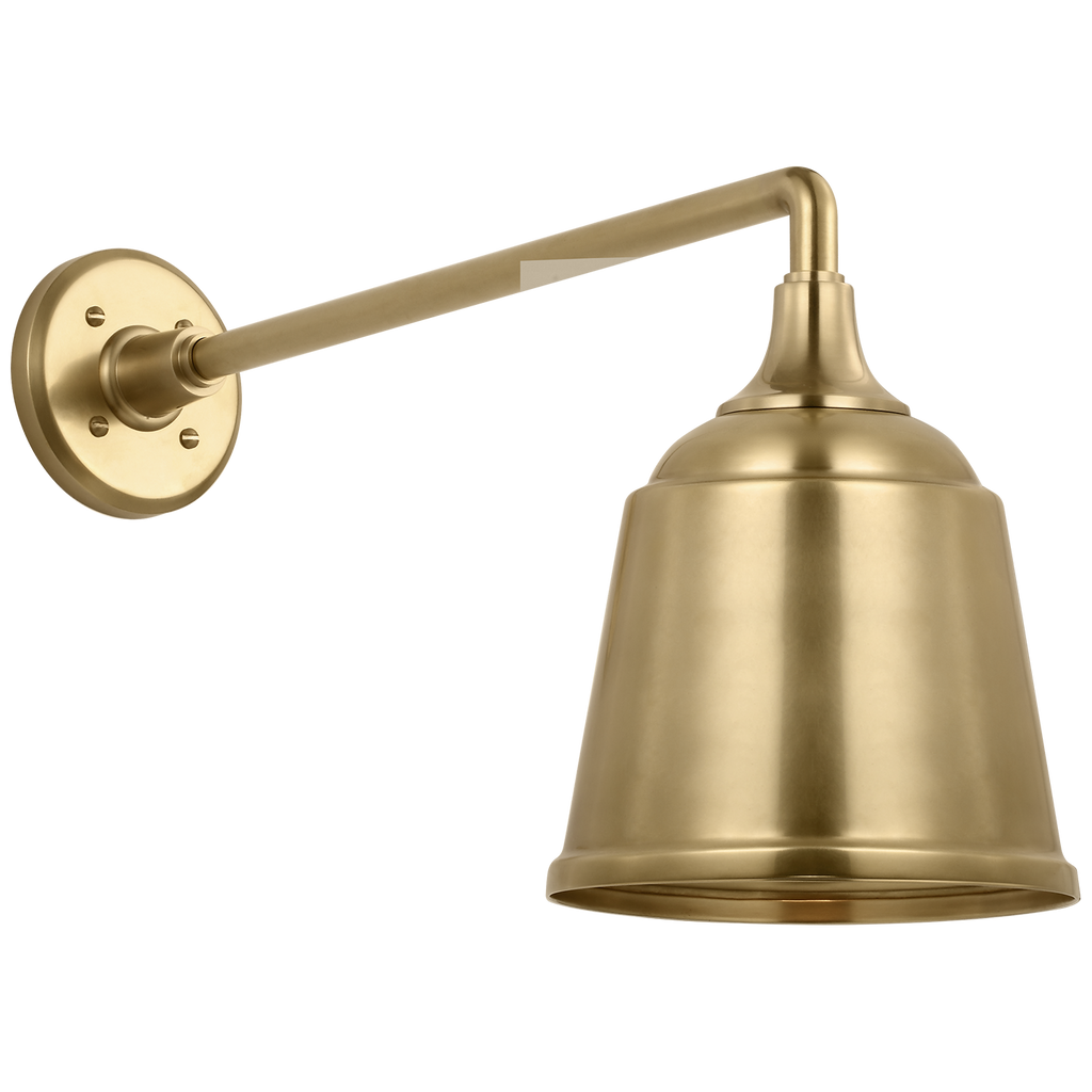 Academy 17.5" Mack Barn Light | Hand-Rubbed Antique Brass | 8 | 8" Hand-Rubbed Antique Brass Rockhouse Shade