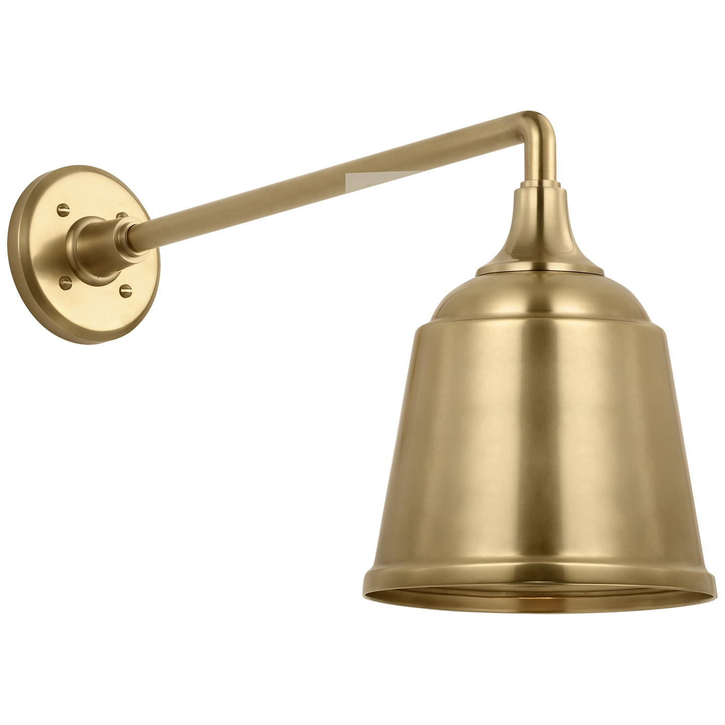 Academy 17.5" Mack Barn Light | Hand-Rubbed Antique Brass | 8 | 8" Hand-Rubbed Antique Brass Rockhouse Shade