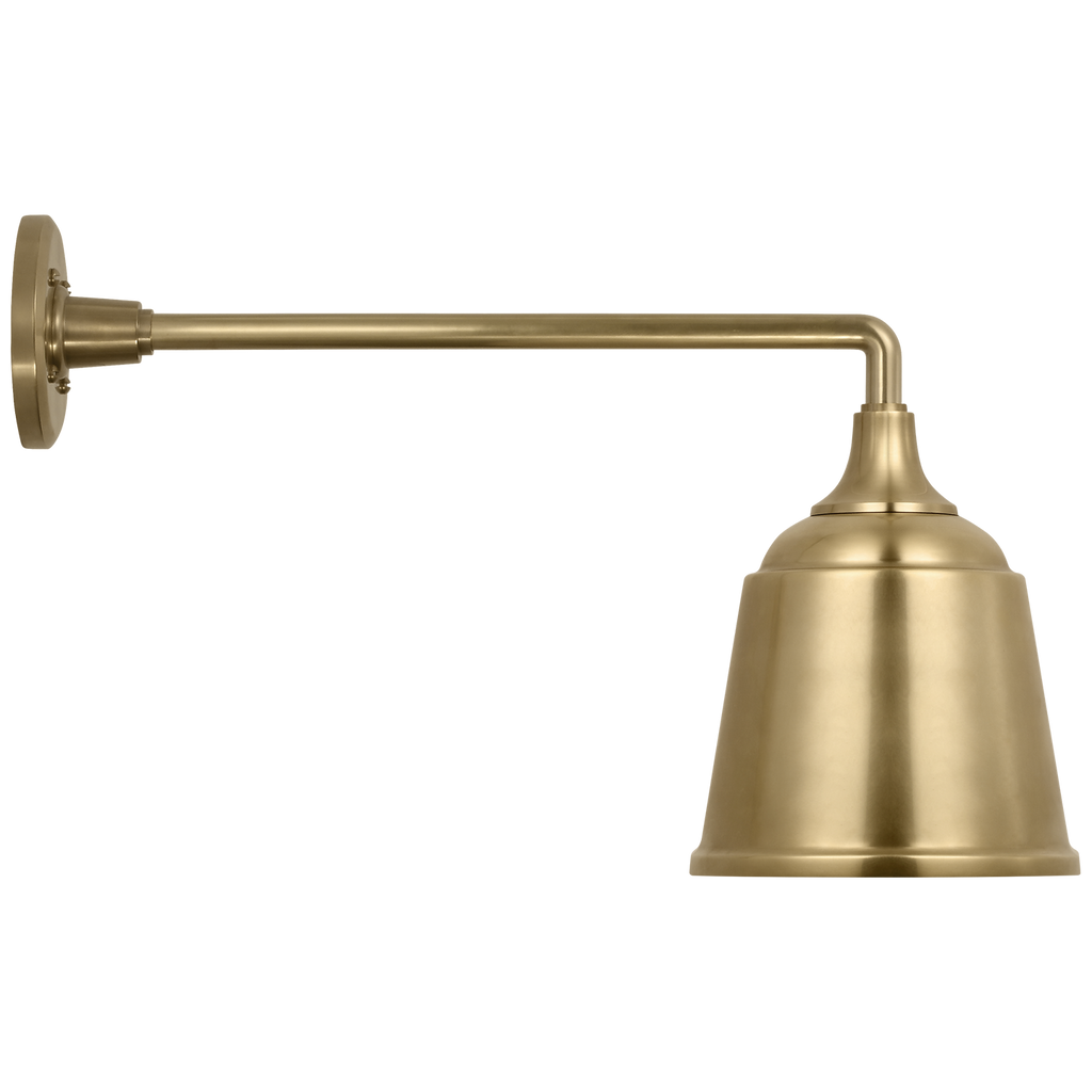 Academy 17.5" Mack Barn Light | Hand-Rubbed Antique Brass | 8 | 8" Hand-Rubbed Antique Brass Rockhouse Shade
