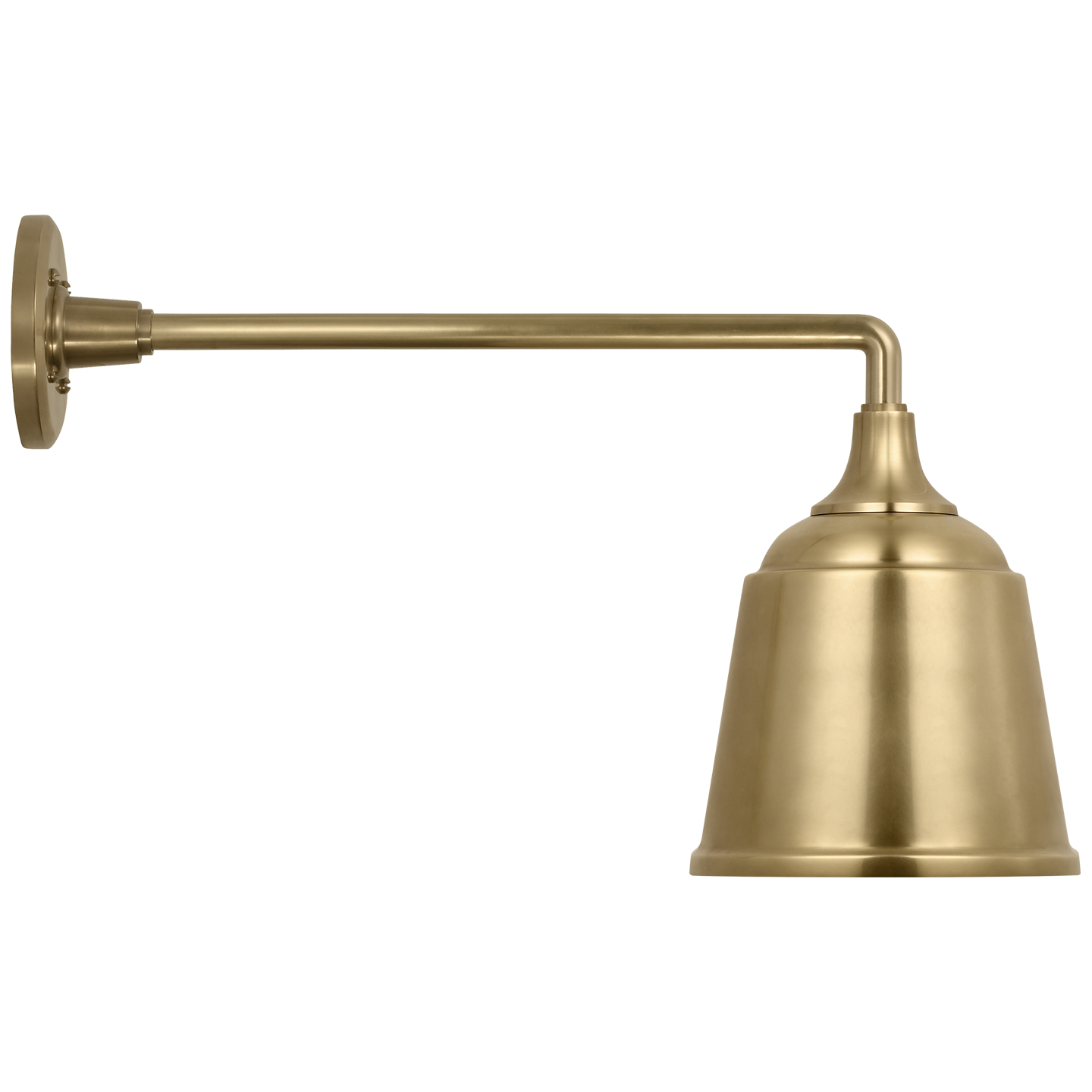 Academy 17.5" Mack Barn Light | Hand-Rubbed Antique Brass | 8 | 8" Hand-Rubbed Antique Brass Rockhouse Shade