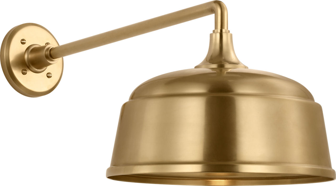 Academy 17.5" Mack Barn Light | Hand-Rubbed Antique Brass | 12.5 | 12.5" Hand-Rubbed Antique Brass Rockhouse Shade