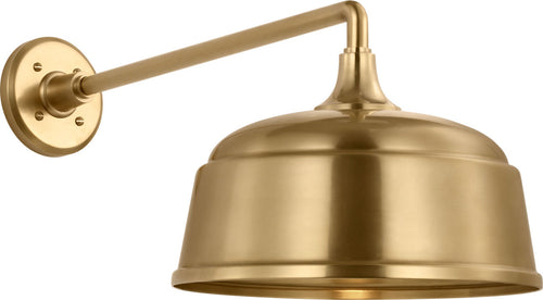 Academy 17.5" Mack Barn Light | Hand-Rubbed Antique Brass | 12.5 | 12.5" Hand-Rubbed Antique Brass Rockhouse Shade