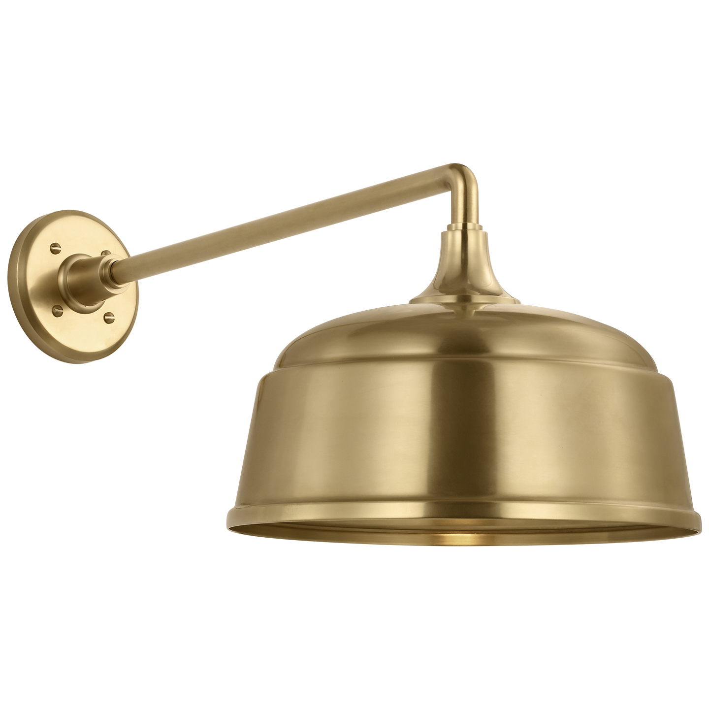 Academy 17.5" Mack Barn Light | Hand-Rubbed Antique Brass | 12.5 | 12.5" Hand-Rubbed Antique Brass Rockhouse Shade