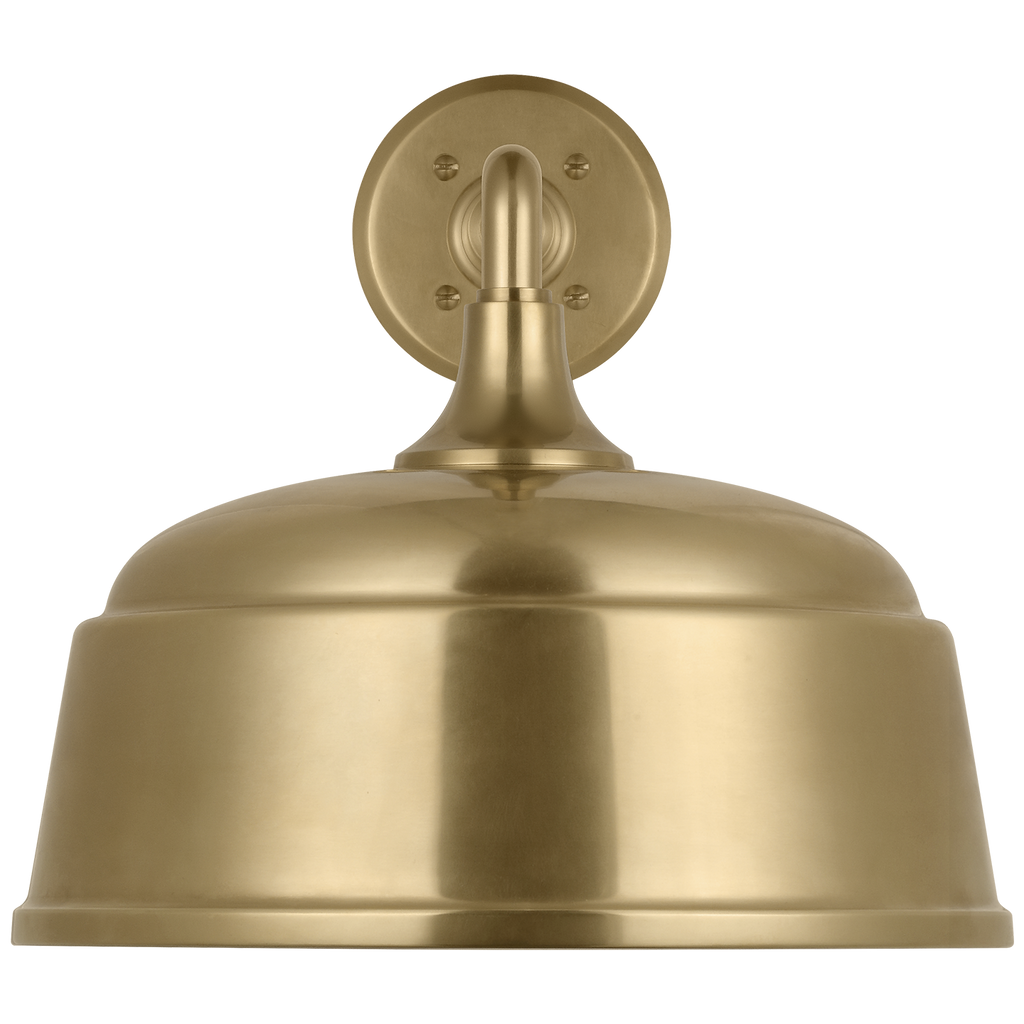Academy 17.5" Mack Barn Light | Hand-Rubbed Antique Brass | 12.5 | 12.5" Hand-Rubbed Antique Brass Rockhouse Shade
