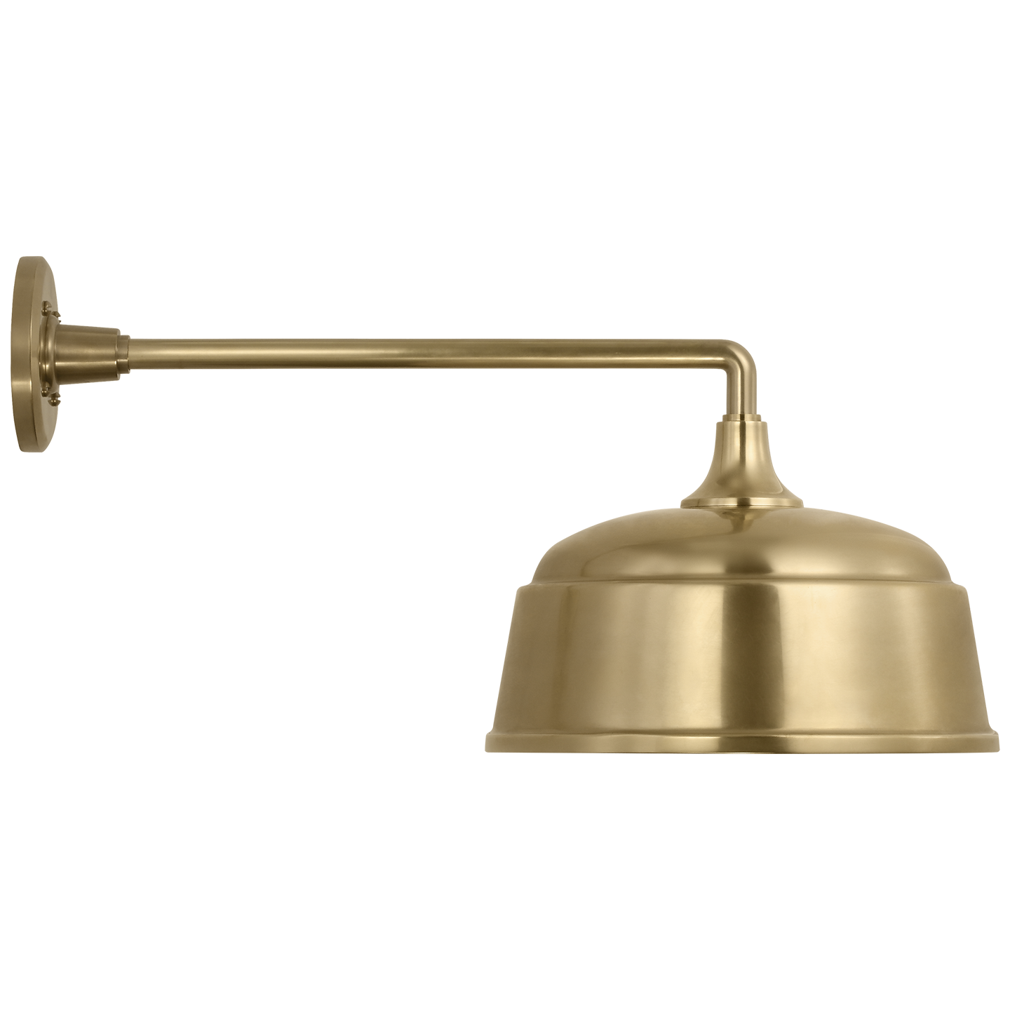 Academy 17.5" Mack Barn Light | Hand-Rubbed Antique Brass | 12.5 | 12.5" Hand-Rubbed Antique Brass Rockhouse Shade