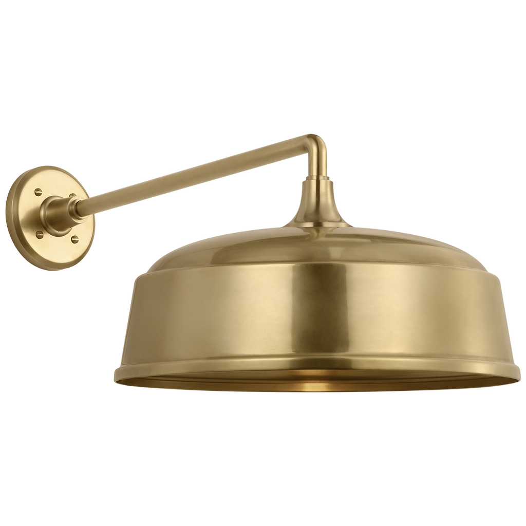 Academy 17.5" Mack Barn Light | Hand-Rubbed Antique Brass | 16 | 16" Hand-Rubbed Antique Brass Rockhouse Shade