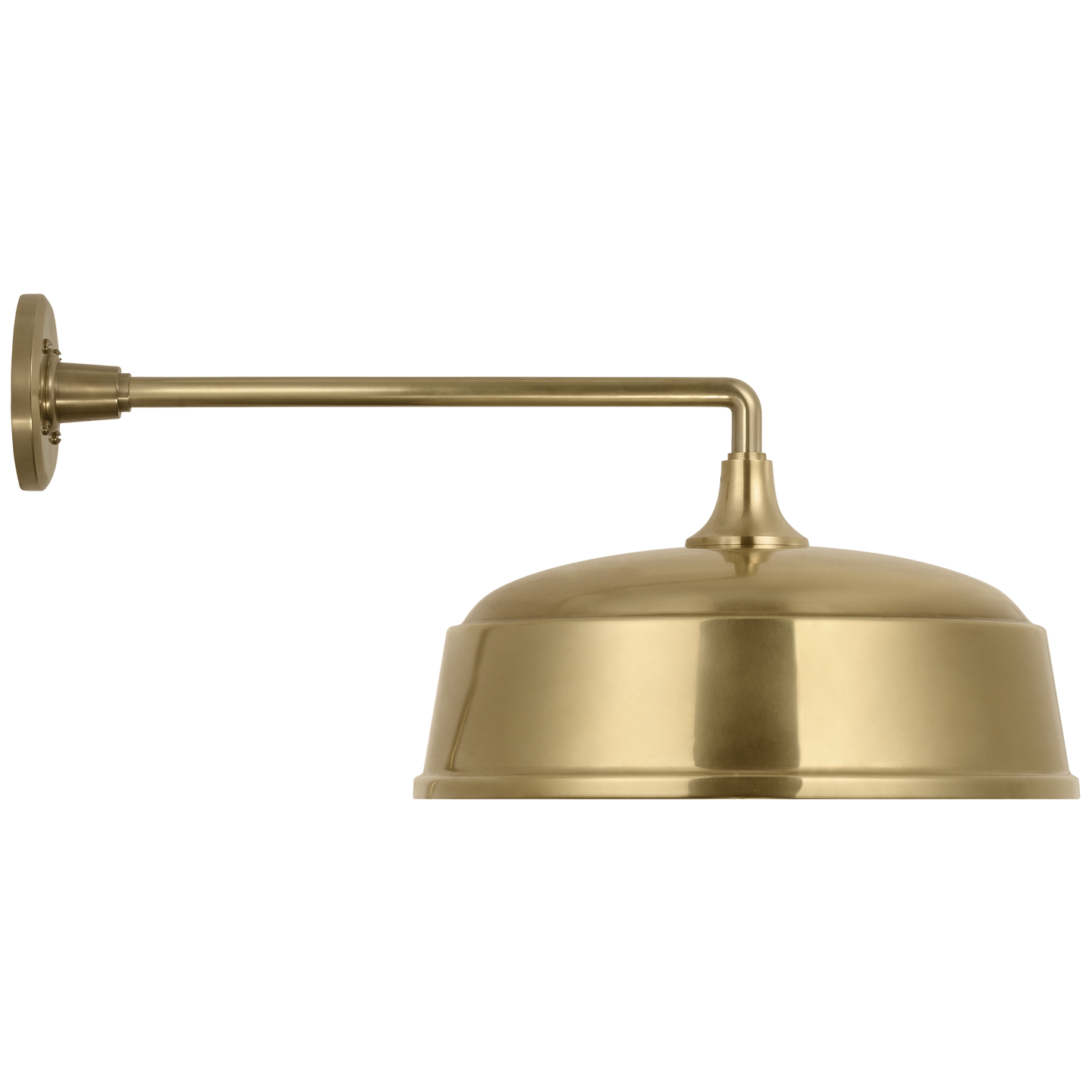 Academy 17.5" Mack Barn Light | Hand-Rubbed Antique Brass | 16 | 16" Hand-Rubbed Antique Brass Rockhouse Shade