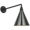 Academy 17.5" Mack Barn Light | Matte Black | 9 | 9" Green Conical Savannah Shade