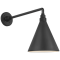 Academy 17.5" Mack Barn Light | Matte Black | 9 | 9" Matte Black Conical Savannah Shade