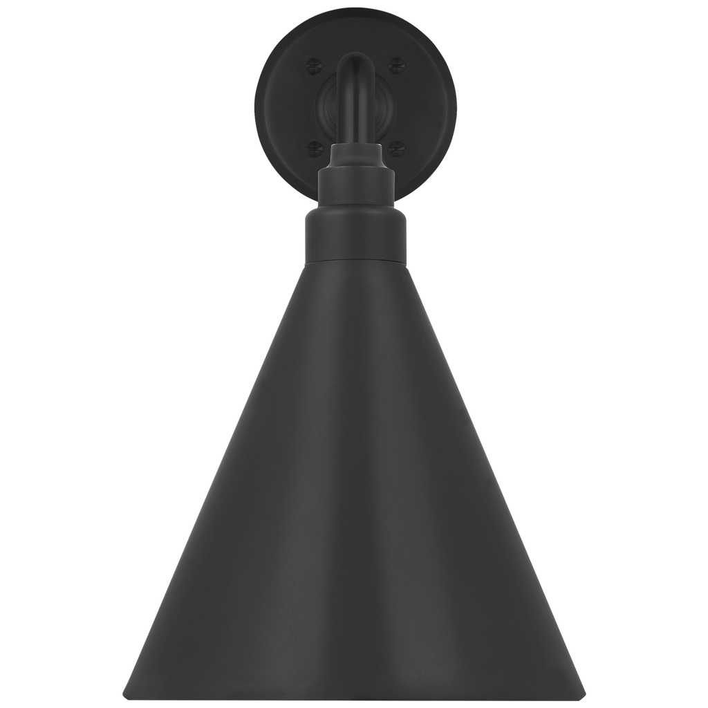Academy 17.5" Mack Barn Light | Matte Black | 9 | 9" Matte Black Conical Savannah Shade