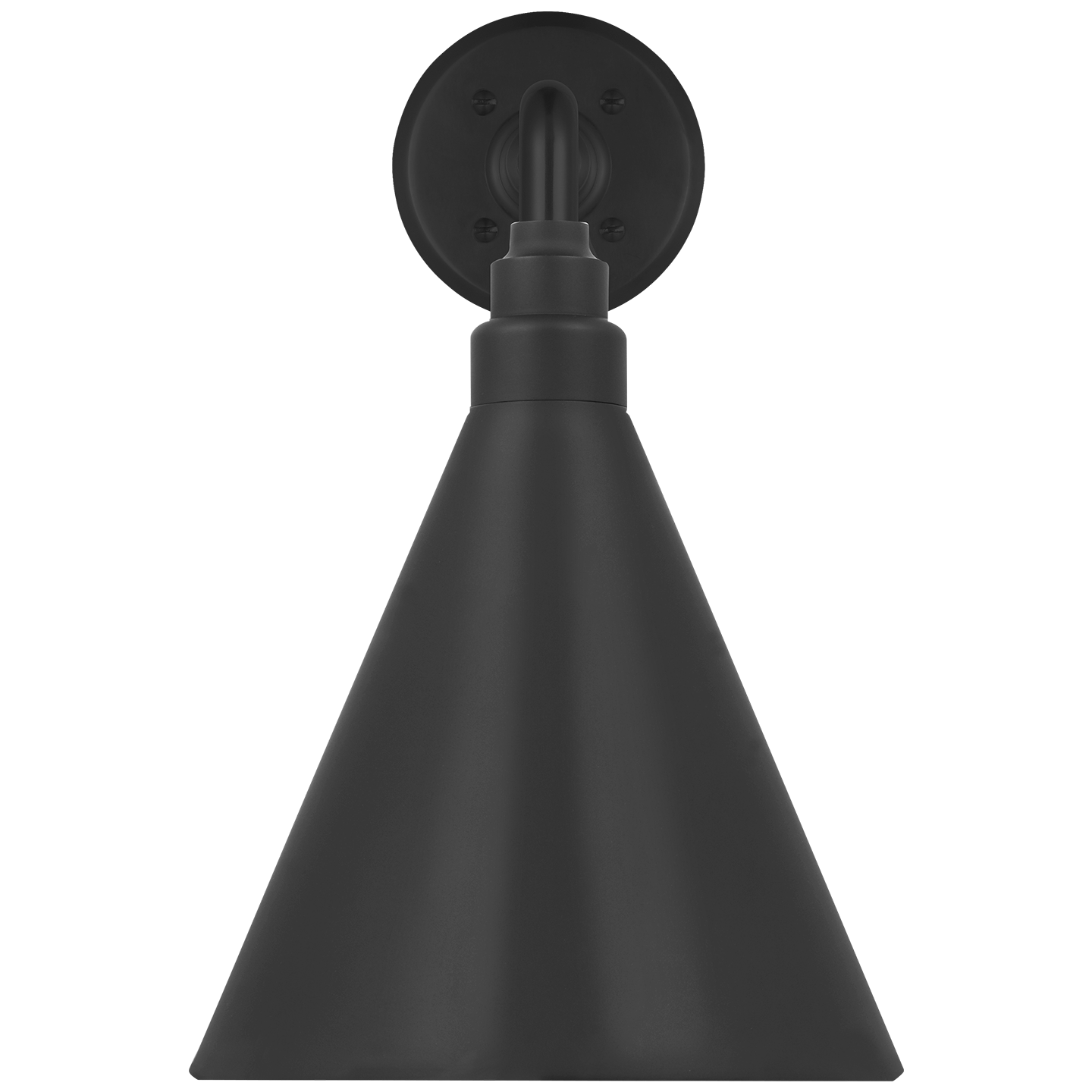 Academy 17.5" Mack Barn Light | Matte Black | 9 | 9" Matte Black Conical Savannah Shade
