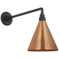 Academy 17.5" Mack Barn Light | Matte Black | 9 | 9" Soft Copper Conical Savannah Shade