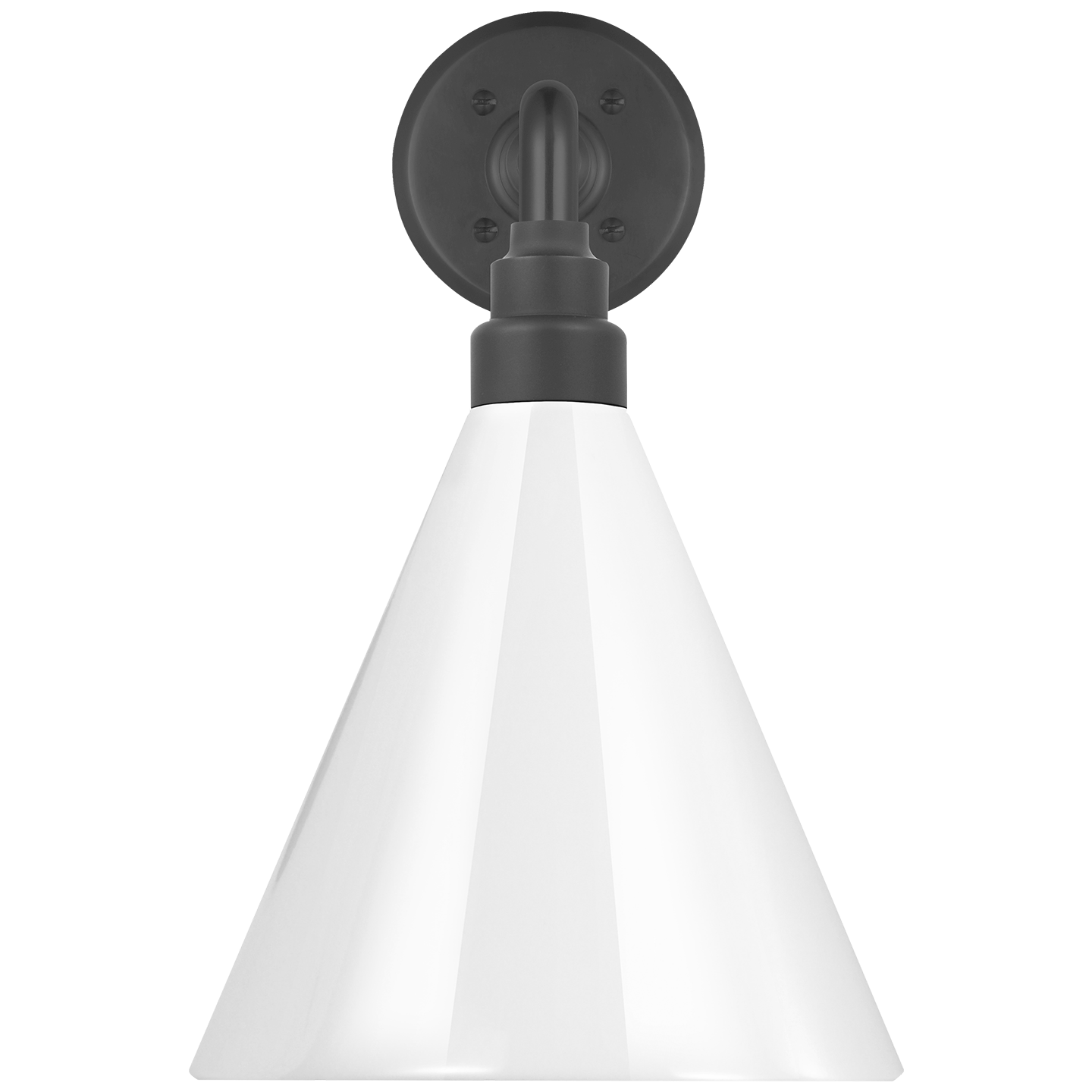 Academy 17.5" Mack Barn Light | Matte Black | 9 | 9" White Conical Savannah Shade