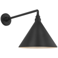 Academy 17.5" Mack Barn Light | Matte Black | 12.5 | 12.5" Matte Black Conical Savannah Shade