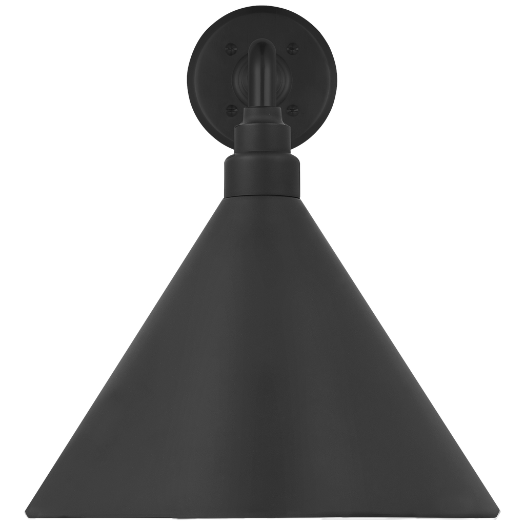 Academy 17.5" Mack Barn Light | Matte Black | 12.5 | 12.5" Matte Black Conical Savannah Shade