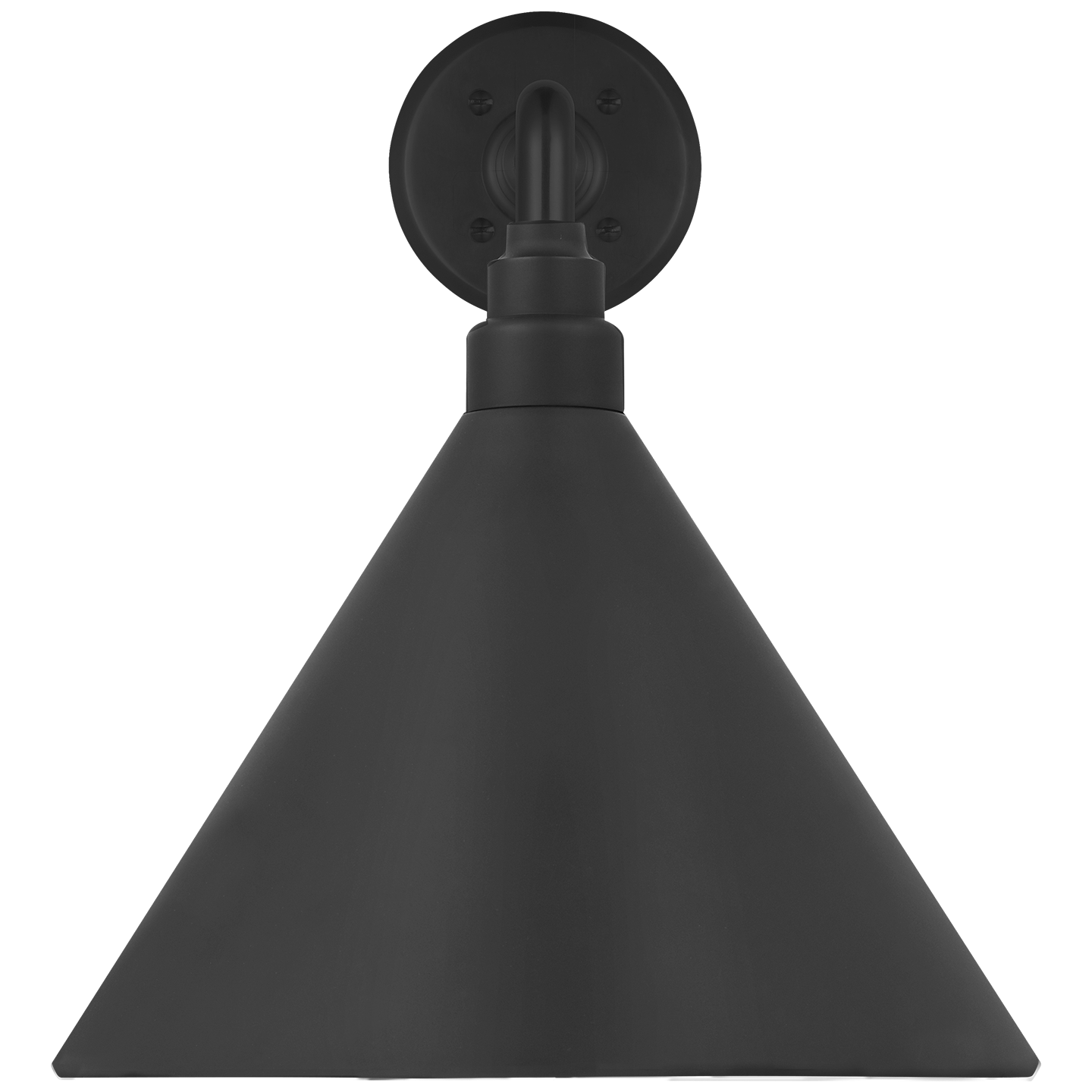 Academy 17.5" Mack Barn Light | Matte Black | 12.5 | 12.5" Matte Black Conical Savannah Shade