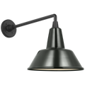 Academy 17.5" Mack Barn Light | Matte Black | 12.5 | 12.5" Green Bowers Shade