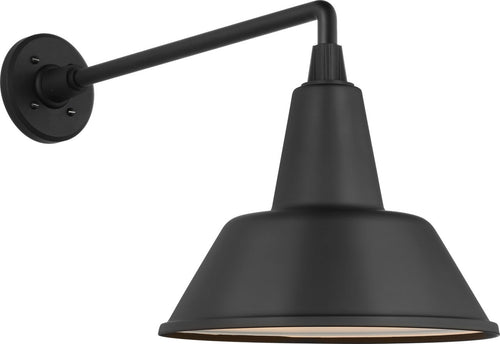 Academy 17.5" Mack Barn Light | Matte Black | 12.5 | 12.5" Matte Black Bowers Shade