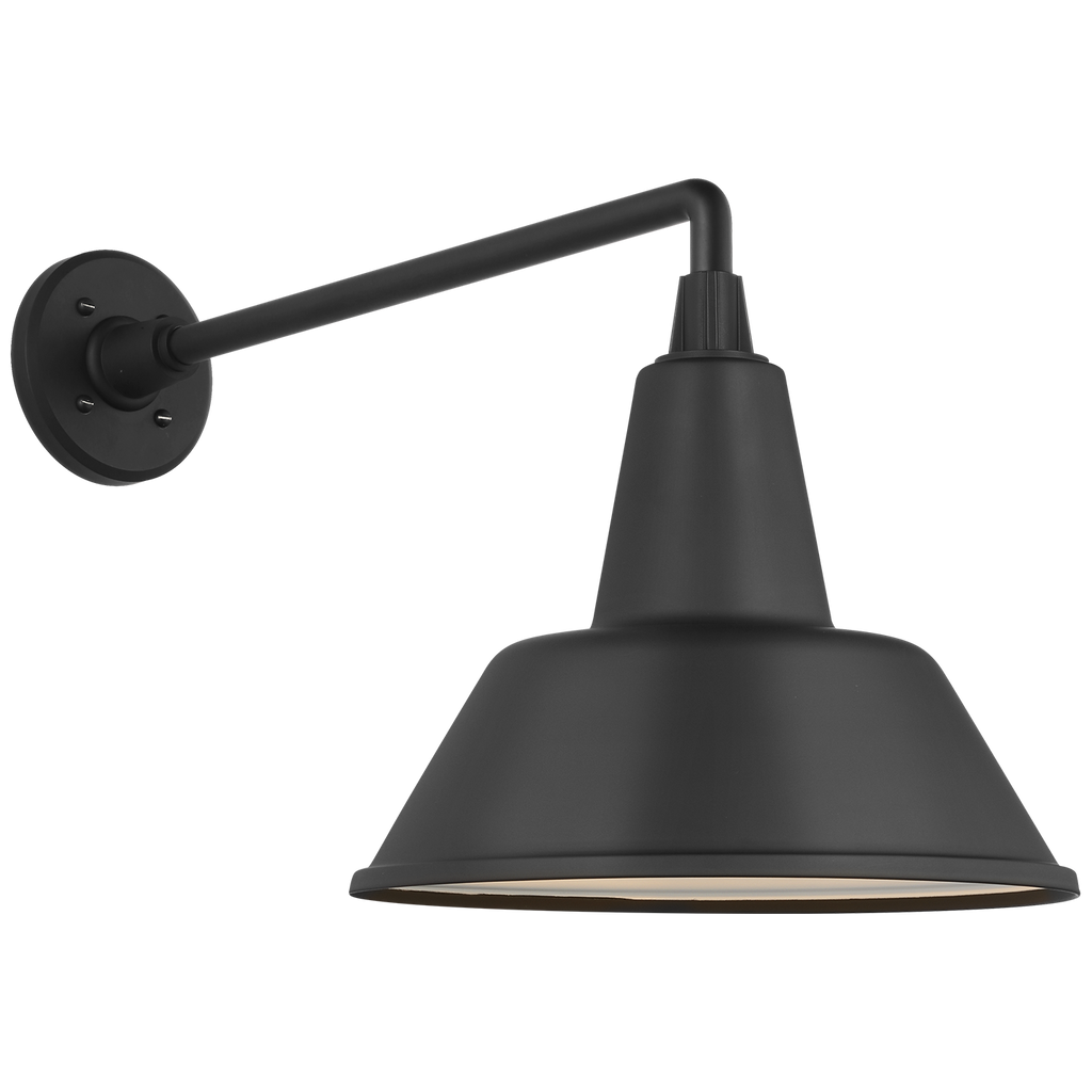 Academy 17.5" Mack Barn Light | Matte Black | 12.5 | 12.5" Matte Black Bowers Shade