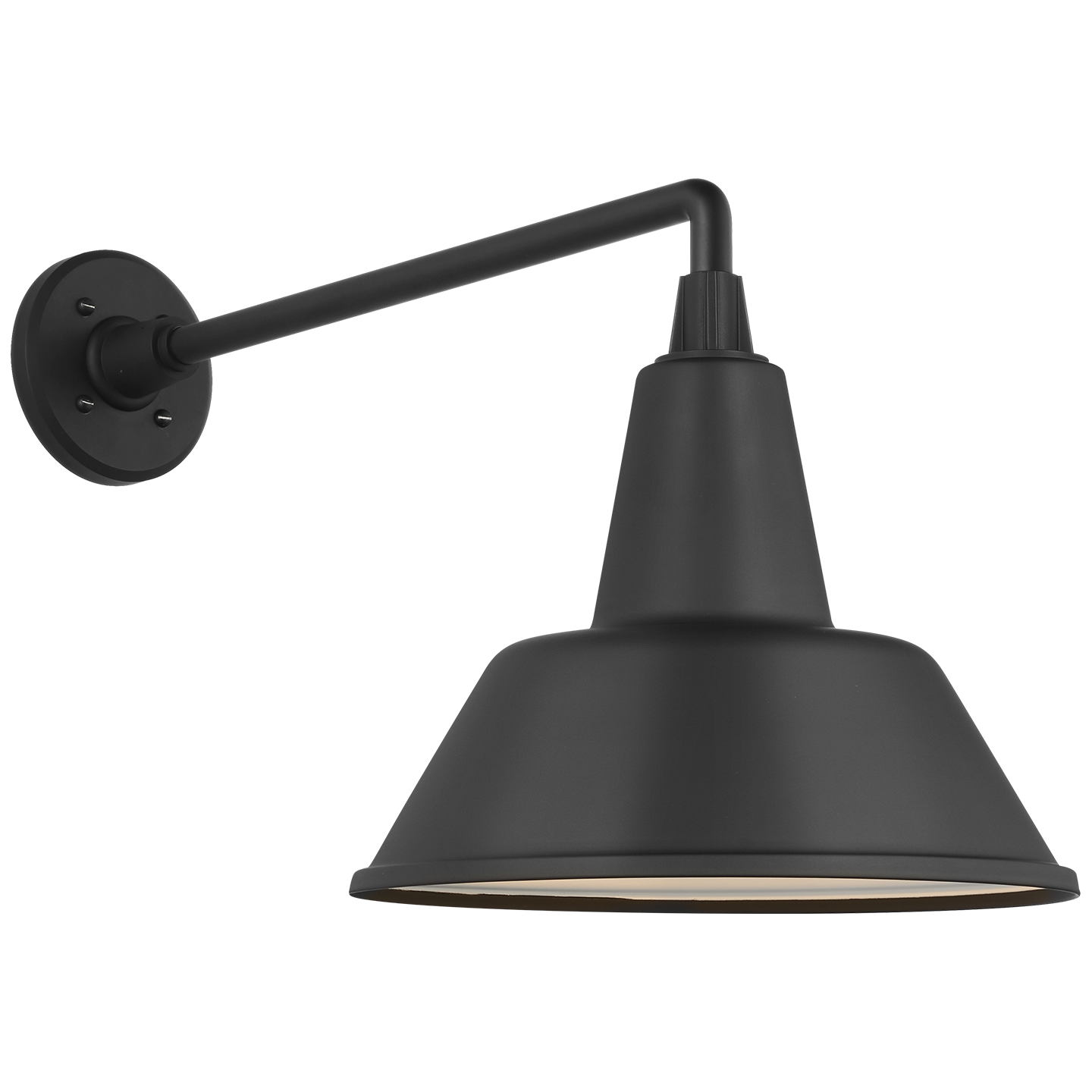Academy 17.5" Mack Barn Light | Matte Black | 12.5 | 12.5" Matte Black Bowers Shade