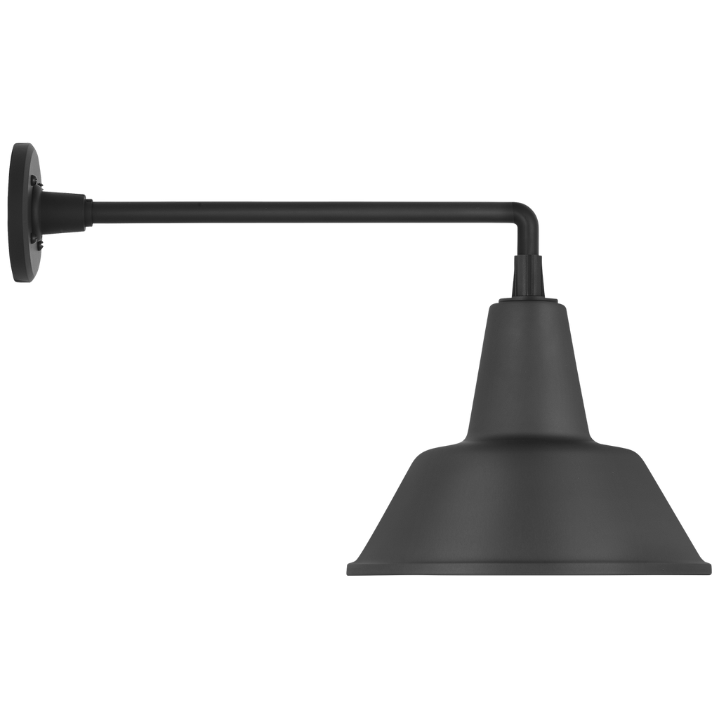 Academy 17.5" Mack Barn Light | Matte Black | 12.5 | 12.5" Matte Black Bowers Shade