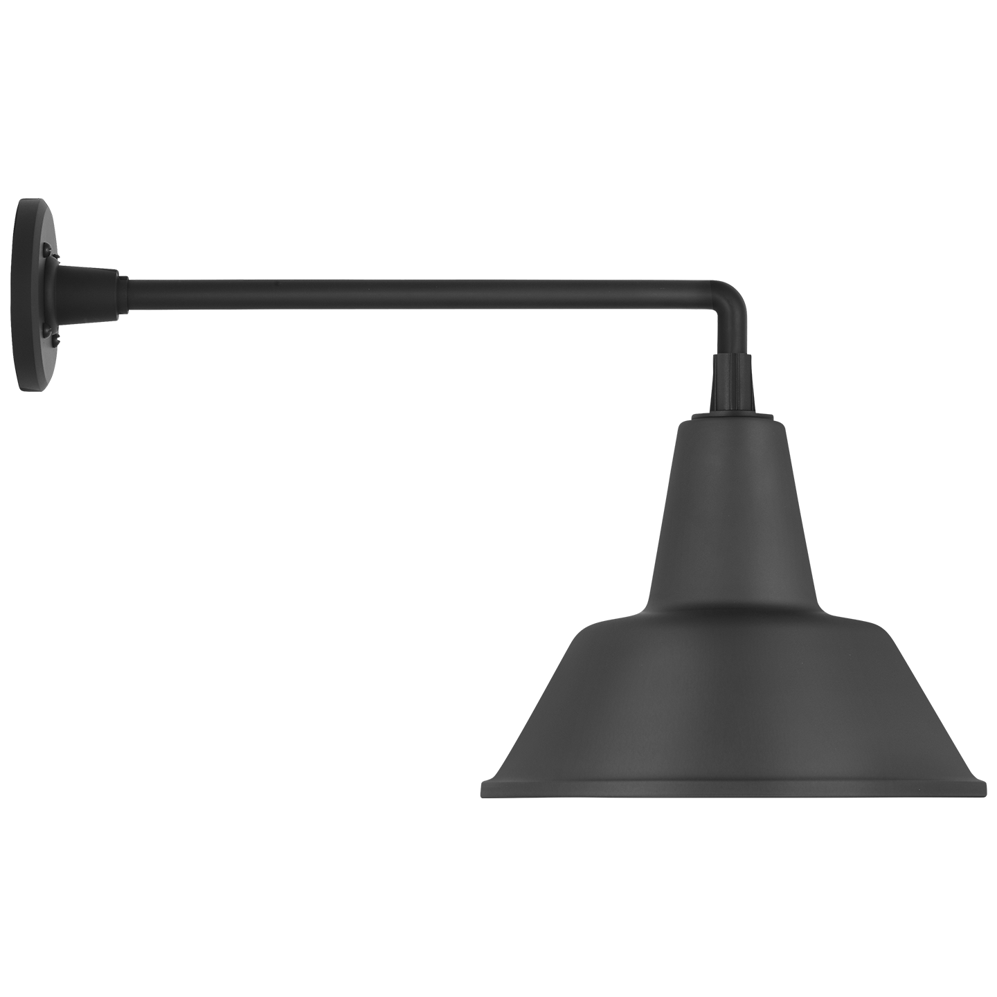 Academy 17.5" Mack Barn Light | Matte Black | 12.5 | 12.5" Matte Black Bowers Shade