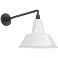 Academy 17.5" Mack Barn Light | Matte Black | 12.5 | 12.5" White Bowers Shade