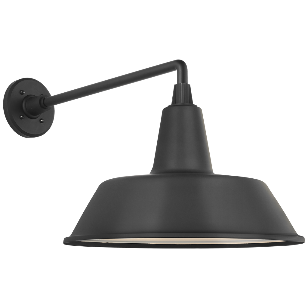 Academy 17.5" Mack Barn Light | Matte Black | 16 | 16" Matte Black Bowers Shade