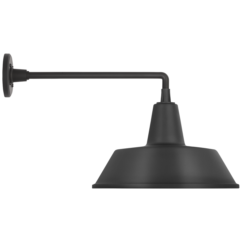 Academy 17.5" Mack Barn Light | Matte Black | 16 | 16" Matte Black Bowers Shade