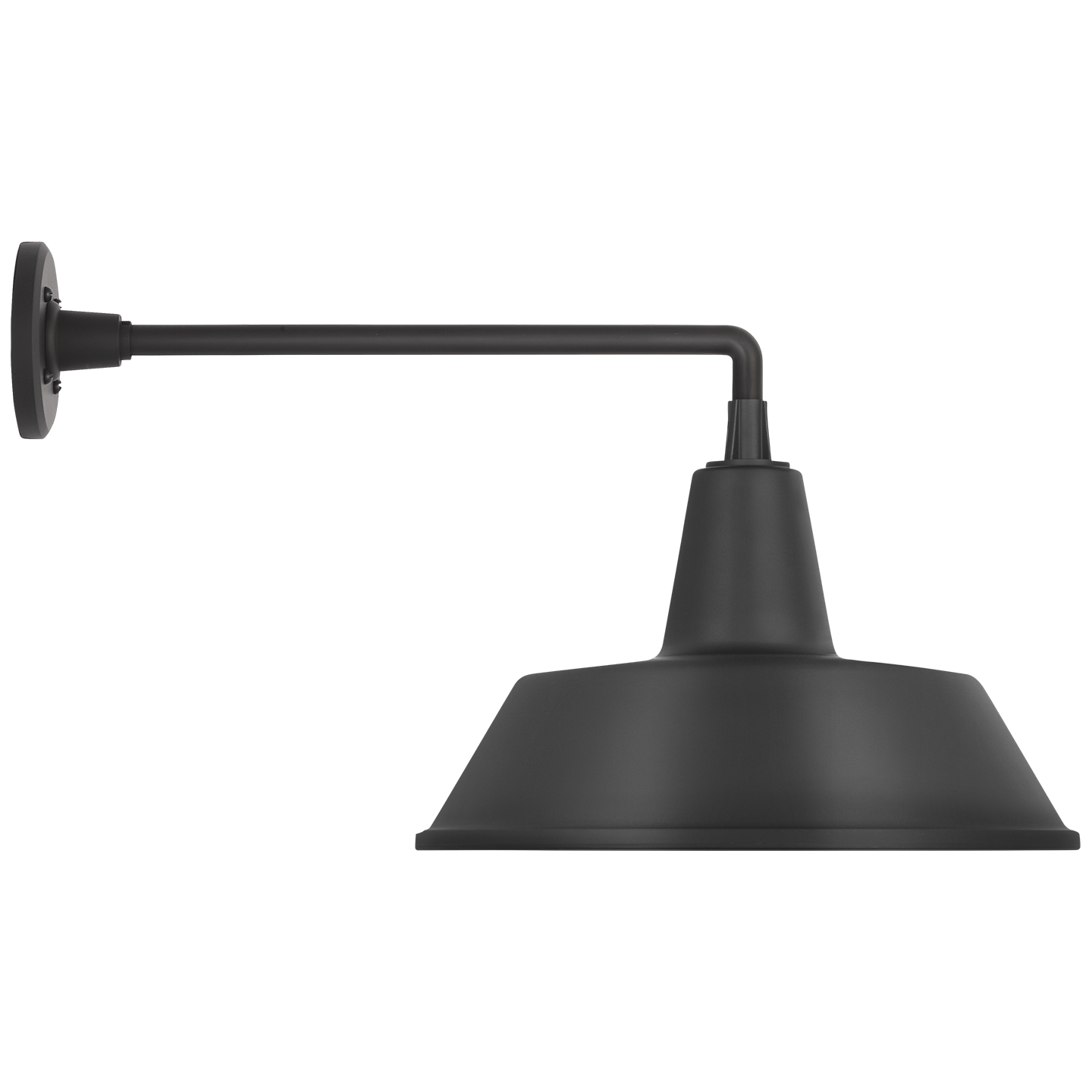 Academy 17.5" Mack Barn Light | Matte Black | 16 | 16" Matte Black Bowers Shade
