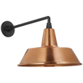 Academy 17.5" Mack Barn Light | Matte Black | 16 | 16" Soft Copper Bowers Shade