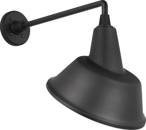 Academy 17.5" Mack Barn Light | Matte Black | 12.5 | 12.5" Matte Black Tilted Bowers Shade