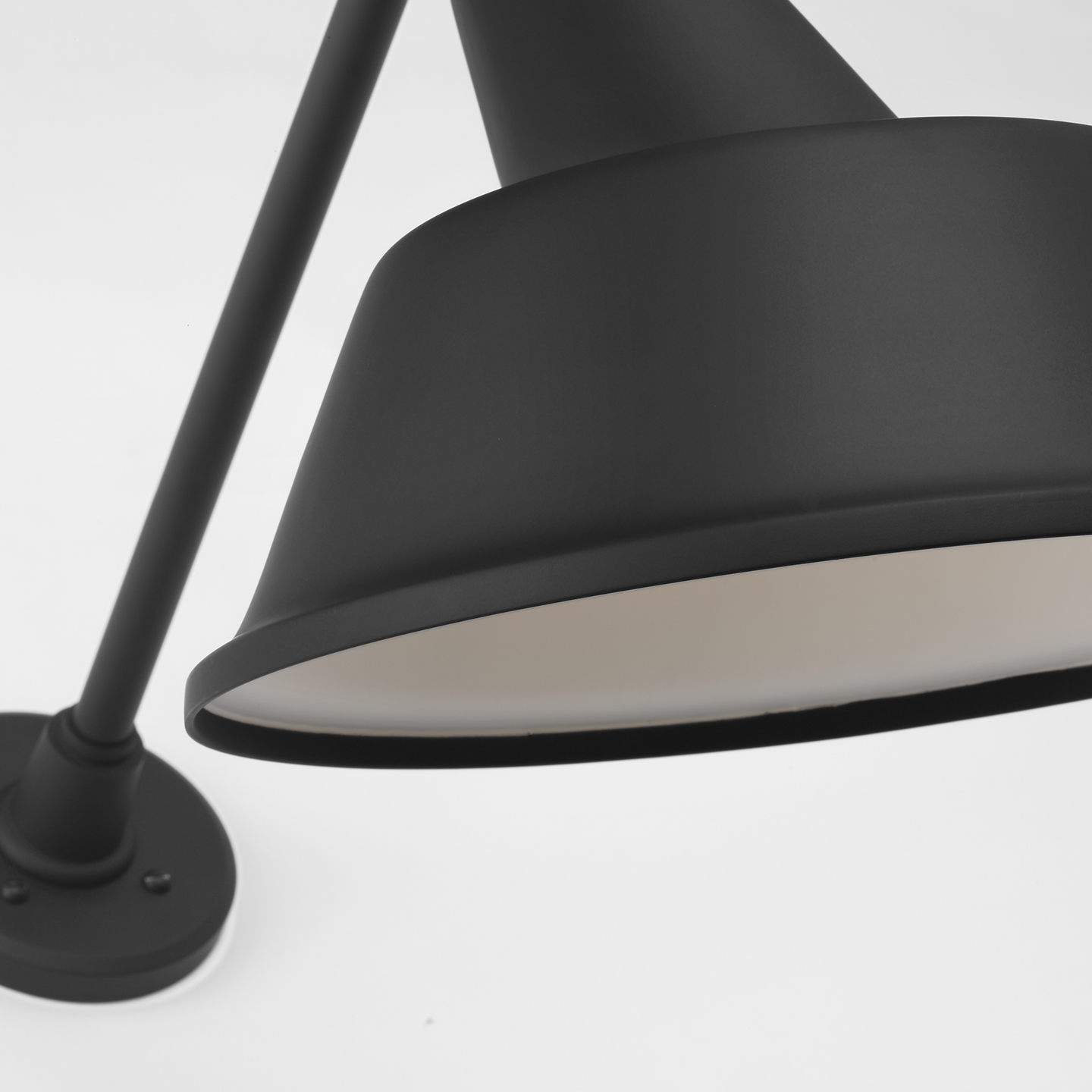Academy 17.5" Mack Barn Light | Matte Black | 12.5 | 12.5" Matte Black Tilted Bowers Shade