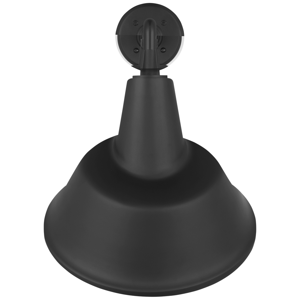 Academy 17.5" Mack Barn Light | Matte Black | 12.5 | 12.5" Matte Black Tilted Bowers Shade